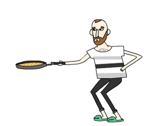 Gif animé Chandeleur crêpes homme
